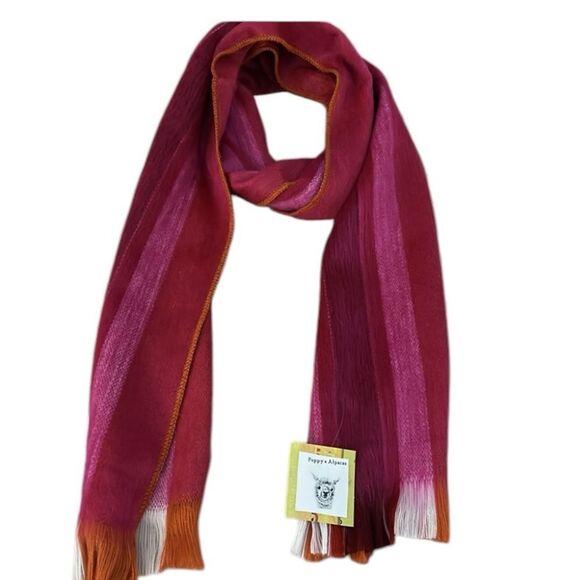 Beautiful alpaca scarf from Ecuador hand loomed -so soft and warm! - Picture 6 of 11